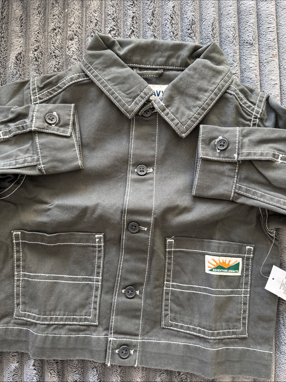 Old Navy washed Kids' Utility Jacket with Contrast Stitching|toddler boys